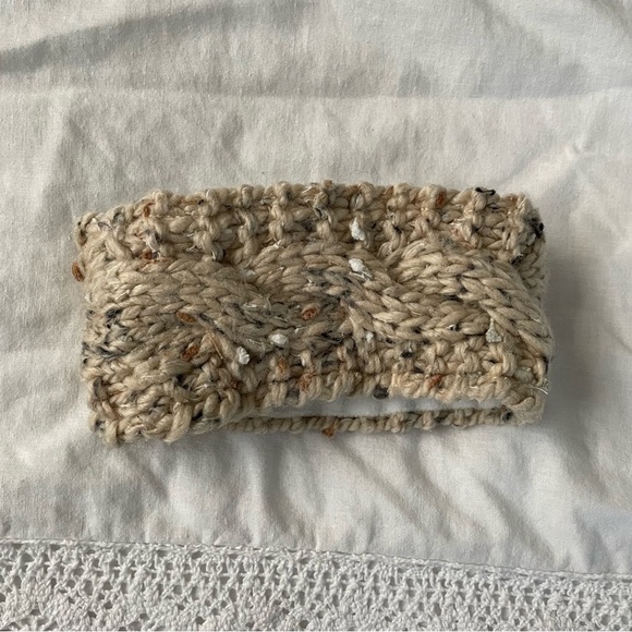 Patrick Francis Accessories - Patrick Francis Ireland Knitwear Wool Headband Cream Chunky knit